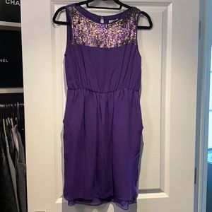 Purple sequin shoshanna dress